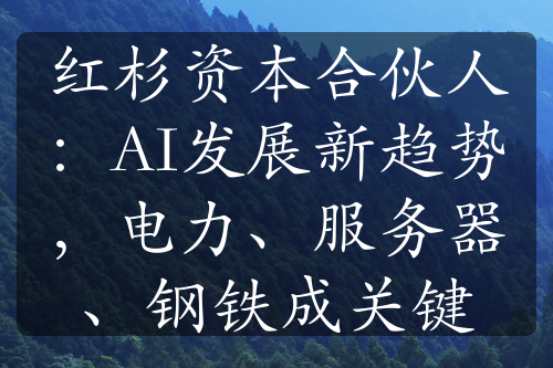 紅杉資本合伙人：AI發(fā)展新趨勢，電力、服務(wù)器、鋼鐵成關(guān)鍵