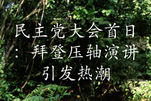 民主黨大會首日：拜登壓軸演講引發(fā)熱潮