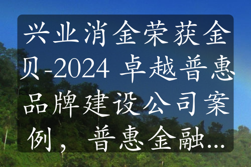 興業(yè)消金榮獲金貝-2024 卓越普惠品牌建設(shè)公司案例，普惠金融成果斐然