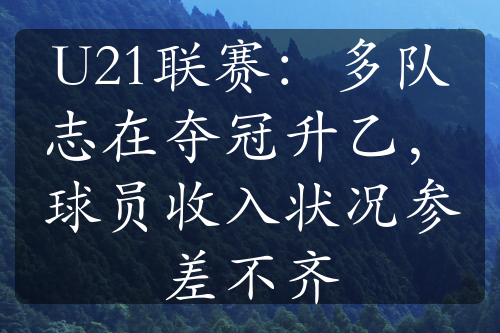 U21聯(lián)賽：多隊志在奪冠升乙，球員收入狀況參差不齊