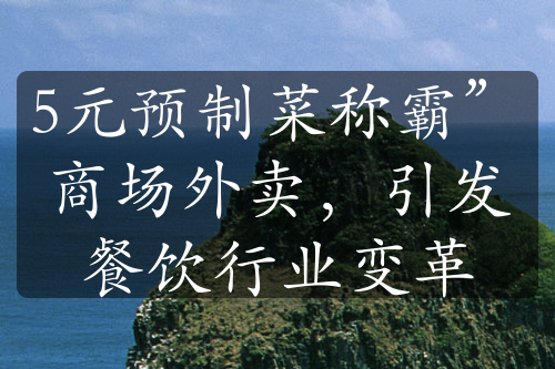 5元預制菜稱霸”商場外賣，引發(fā)餐飲行業(yè)變革