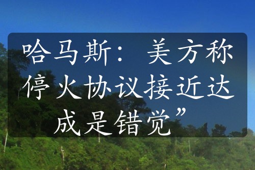 哈馬斯：美方稱?；饏f(xié)議接近達(dá)成是錯覺”