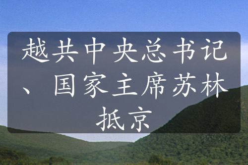 越共中央總書記、國家主席蘇林抵京