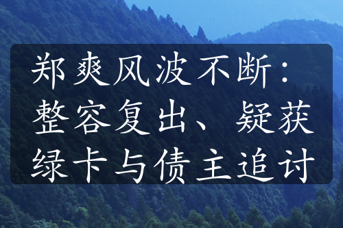 鄭爽風(fēng)波不斷：整容復(fù)出、疑獲綠卡與債主追討